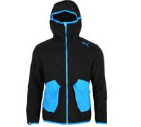 Puma Uomo Giacca Tecnica In Fleece Invernale Per Corsa Con Cappuccio Nera/Blu