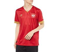 PUMA Uomo Regular Tops Maglia Serbia Home 22/23 Replica Maschile M Chili Pepper Victory Gold Red Beige