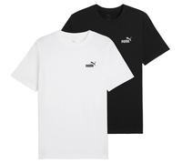 Puma Uomo T-Shirt 2er Pacco - Ess Piccolo Nr. 1 Logo Té, Girocollo, Manica Corta