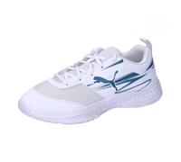 PUMA Varion II Jr, Indoor Court Shoe, White-Blue Horizon, 33 EU
