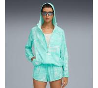 Giacca con cappuccio Puma Run Velocity AOP blu turchese donna - XS