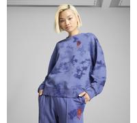 PUMA WARDROBE ESS FLORAL PACK Oversized Washed Graphic Crew Women, Abbigliamento, Blu Crystal, XS XS