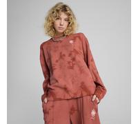 PUMA WARDROBE ESS FLORAL PACK Oversized Washed Graphic Crew Women, Abbigliamento, Rosso Fire, M M