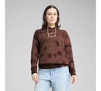PUMA WARDROBE ESS FLORAL PACK Relaxed Washed Graphic Hoodie Women, Abbigliamento, Chocotart, M M