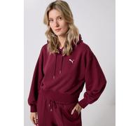 Puma - Wardrobe Ess Relaxed Cropped Hoodie Tr Bordeaux - Abbigliamento L Bordeaux