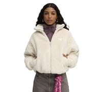 PUMA Wardrobe Essentials - Giacca in pile morbido da donna, Alpine Snow White, S