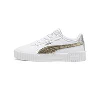 PUMA Women Carina 2.0 Metallic Shine Scarpe da ginnastica, Puma White Puma Gold Puma Silver, 37 EU