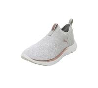 PUMA Women Softride Remi Slip-on Knit Wn's Scarpe da corsa su strada, Ash Gray White Rose Gold Metallic, 38 EU