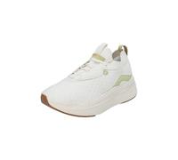 PUMA Women SOFTRIDE STAKD Premium Wns Road Running Shoe, Warm White-Pistachio Green-PUMA Gold, 41 EU