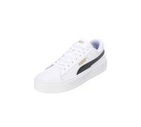 PUMA Women's Fashion Shoes SMASH PLATFORM V3 Trainers & Sneakers, PUMA WHITE-PUMA BLACK-PUMA GOLD, 38.5