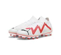 PUMA Women's Future Match Fg/AG Wn's Soccer Shoe, Puma White Puma Black Fire Orchid, 38 EU