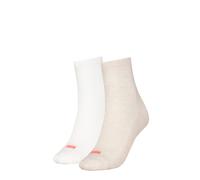 PUMA Women's Heart Short Crew Socks 2 pack, Women, Oatmeal, 39-42 39-42