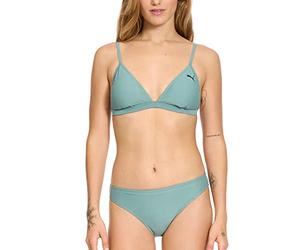 Puma Women's Standard Bikini Top & Bottom Swimsuit Set, Teal, Medium