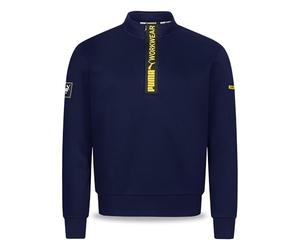 PUMA Workwear Advanced Collection - Felpa da uomo con cerniera - Scomparto Utility sulla spalla - Tessuto robusto e traspirante - Per artigianato e logistica, Blu marino, XL