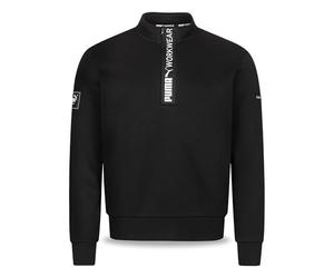 PUMA Workwear Advanced Collection - Felpa da uomo con cerniera - Scomparto Utility sulla spalla - Tessuto robusto e traspirante - Per artigianato e logistica, Nero , L
