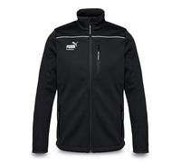 PUMA Workwear Essentials - Giacca softshell da uomo, in tessuto morbido a tre strati, per artigianato, produzione e costruzione, Nero , L