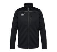 PUMA Workwear Essentials - Giacca softshell da uomo, in tessuto morbido a tre strati, per artigianato, produzione e costruzione, Nero , M