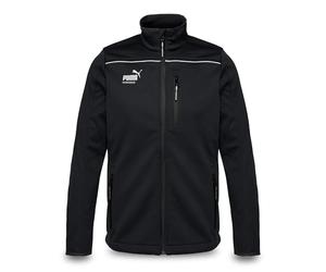 PUMA Workwear Essentials - Giacca softshell da uomo, in tessuto morbido a tre strati, per artigianato, produzione e costruzione, Nero , L