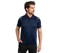 PUMA Workwear Essentials - Maglia da lavoro da uomo, polo in tessuto robusto e riflettori, per artigianato, edilizia e agricoltura, Blu marino, XXXL
