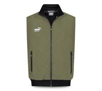 PUMA Workwear - Gilet invernale da uomo, con calda imbottitura, impermeabile e antivento, con tasche e fodera in pile, tasca interna, materiale esterno robusto per lavoro e tempo libero, oliva, XL