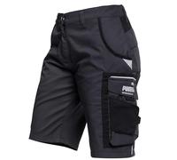 PUMA Workwear Precision X Pantaloncini da Lavoro da Donna, Pantaloni Corti con Molte Tasche - per Il Commercio, la Produzione e l'edilizia - Grigio/Nero - Taglia 48