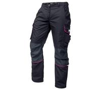 PUMA Workwear Precision X Pantaloni da Lavoro da Donna, con Molte Tasche e Ginocchia rinforzate - per Il Commercio, la Produzione e l'edilizia - Nero/Rosa - Taglia 42