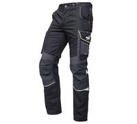 PUMA Workwear Precision X Pantaloni da Lavoro da Uomo, con Molte Tasche e Ginocchia rinforzate - per Il Commercio, la Produzione e l'edilizia - Nero/Neon - Taglia 64