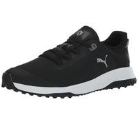 pumagolf Men's Fusion Grip Extra Wide Golf Shoe, Puma Black Puma Silver Quiet Shade, 42 2/3 EU
