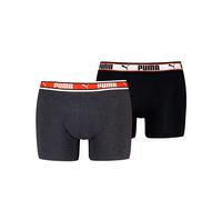 PUMA's Boxer Briefs 2 pack Men, Abbigliamento, Nero/Rosso, M M