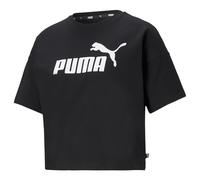 T-shirt Puma Essentials Cropped Logo nero bianco donna - S