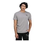 PUMHB|#Puma Ess Small Logo Tee Maglietta, Uomo, Medium Gray Heather-Medium Gray Heather-Cat, S