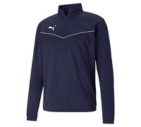 PUMHB|#Puma Teamrise 1/4 Zip Top Jr, Felpa Unisex Bambini, Peacoat-Puma White, 152