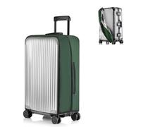 PUMHUBO Copertura protettiva per valigie senza smontaggio, trasparente, per bagagli, in PVC, colore: nero, Verde, 30, Non c'è bisogno di smontare, doppio materiale design personalizzato