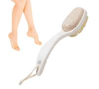 Pumice Stone And Brush - 2-in-1 Foot Care Tool For Callus Removal, Gentle For Feet | Comfortable Anti-Slip Bathroom Accessory For Smooth, Soft, And Healthy Feet At Home Or Travel