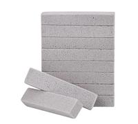 Pumice Stone, Toilet Cleaner, Stain Eraser, Non-Scratch Outer, Multi-Purpose Use, Ideal for Bathroom Kitchen and Pool, 5.91x1.38x0.91 inches, Gray Color, 10 pezzi