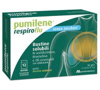 Montefarmaco Pumilene Respiroflu Senza Zuccheri N-acetilcisteina Bromelina Menta-Arancia 12 bustine