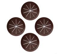 Pumixiy 4 coperture rotonde per la gestione dei cavi da scrivania, organizer per l'installazione di fili in PVC, per scrivanie da ufficio, diametro foro 80 mm, vari con fori senza attrezzi nella