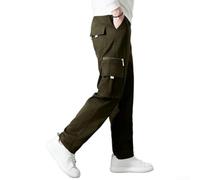 Pumixiy 95% Poliestere Uomo Cargo Pantaloni Stretch Pantaloni da lavoro | Tasche multiple, design largo per una vestibilità perfetta, cuciture resistenti, ideali per il lavoro manuale e la