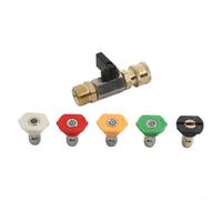 Pumixiy Adattatore per valvola a sfera M22 di livello professionale, in acciaio inox, per idropulitrice ad innesto rapido, per tubi flessibili per idropulitrice 4500 PSI (adattatore)