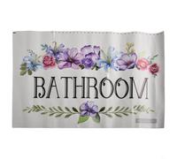 Pumixiy Adesivo da parete in vinile con regole del bagno, per bagno, impermeabile, facile da applicare su superfici lisce, casa o