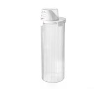 Pumixiy Barattolo in plastica per detersivi, capacità da 800 ml a 1800 ml, contenitore per sapone per bucato con struttura resistente, ideale per detersivi in polvere e liquidi (rotondo (1800 ml)