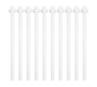Pumixiy Bottone WC Vite Flushing Button Rods Toilet Tank Flush Button Rod Parti di ricambio Doppio pulsante Lunghezza regolabile Plastica bianca Adatto per il bagno 15,2 cm