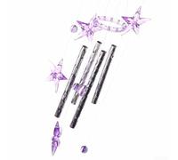 Pumixiy Carillon a vento da appendere, decorazione per cortile, carini campanelli a vento in metallo per giardino all'aperto, robusta struttura in metallo acrilico, linea del tetto o uso da appendere