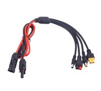 Pumixiy Cavo adattatore connettore pannello solare 4 in 1 per connettori XT60 DC5521 DC7909 compatibile con kit di ricarica solare per ECOFLOW River Delta Series
