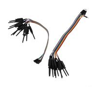 Pumixiy Cavo per analizzatore logico, 20 cm, con sonda retrattile per test di prova, kit di morsetti IDC a 20 pin per test su circuiti, include sonde a gancio maschio e femmina (nero)