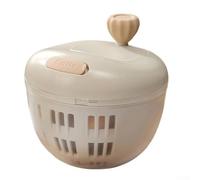 Pumixiy Centrifuga per insalata per lavare e asciugare verdure, disidratatore per frutta e verdura con manovella, base antiscivolo, ciotola multifunzione da usare per 3-4 persone (grigio)