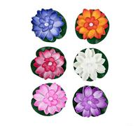 Pumixiy Confezione da 6 luci notturne a LED galleggianti multicolore con sensore di luce, lanterne dei desideri impermeabili per giardino, laghetto, acquario e decorazione per festival (A)