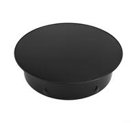 Pumixiy Copertura per canna fumaria per camino, in acciaio inox, tappo rotondo per condotto di tenuta, protezione contro gli spifferi, montaggio a parete, scudo termico nero, 50-200 mm (200 mm)