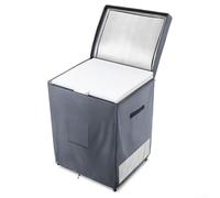 Pumixiy Copertura per congelatore da esterno, resistente tessuto Oxford 210D, impermeabile, doppia apertura superiore, compatibile con attrezzature da 20 metri cubi (grigio M)