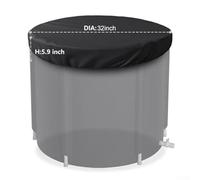 Pumixiy Copertura protettiva per bagno di ghiaccio resistente, compatibile con vasca a immersione fredda, copertura impermeabile per spa all'aperto, tessuto Oxford 420D, design antipolvere e antivento